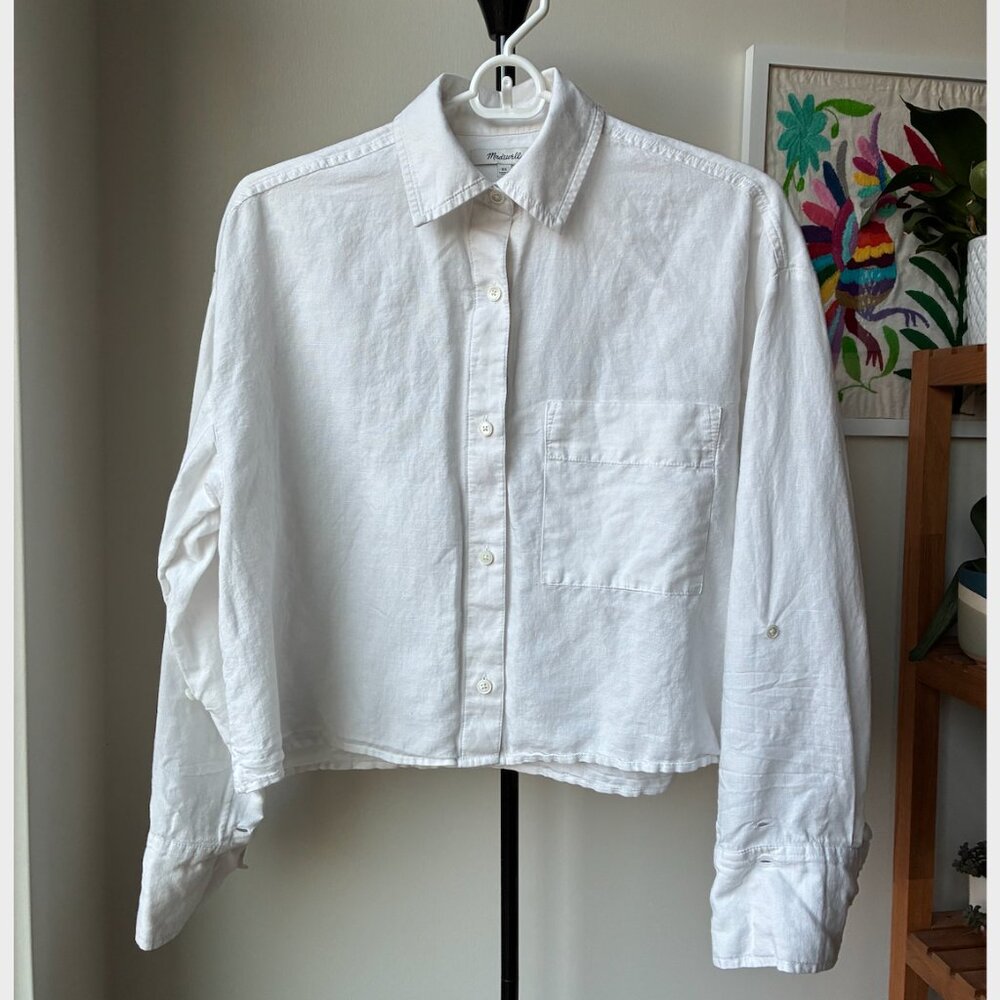 Madewell White Linen Shirt - Picture 6 of 13